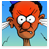 Anger cartoon button